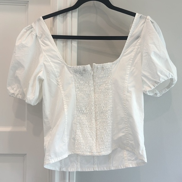 J.Crew white “corset” style crop top. Size 8. - Picture 5 of 5